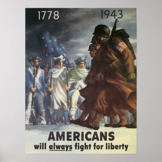 Poster Les Américains lutteront toujours pour la liberté (Devant)