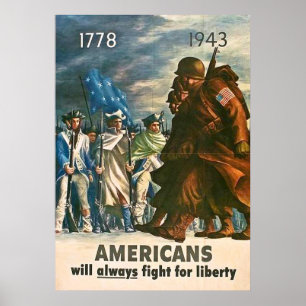 Poster Les Américains lutteront toujours pour la liberté