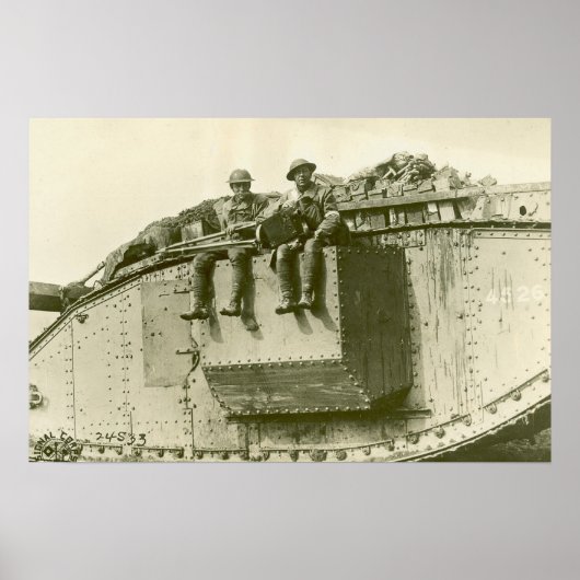 Poster Les Américains sur un Mark I (Devant)