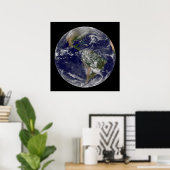 Poster Les Amériques Au Jour des terres. (Bureau à domicile)