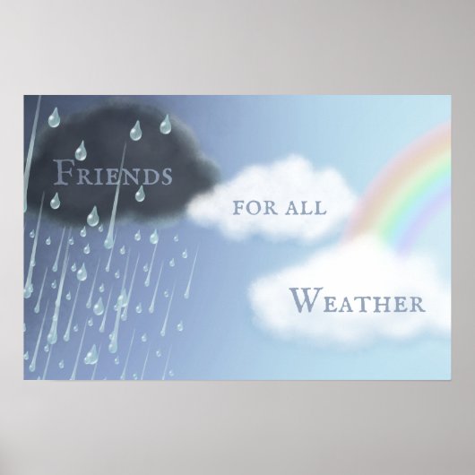 Poster "Les amis pour tout le temps" Thunderstorm to Rain (Devant)
