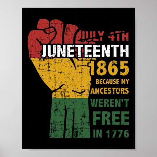 Poster Les ancêtres n'étaient pas libres en 1865 4 juille (Devant)