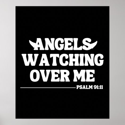 Poster Les Anges Qui Me Surveillent - Psaume 91:11 (Devant)