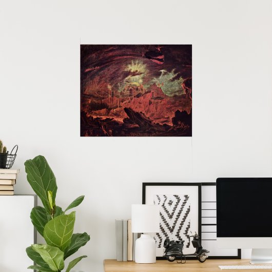 Poster Les anges tombés en enfer par John Martin (Bureau à domicile)