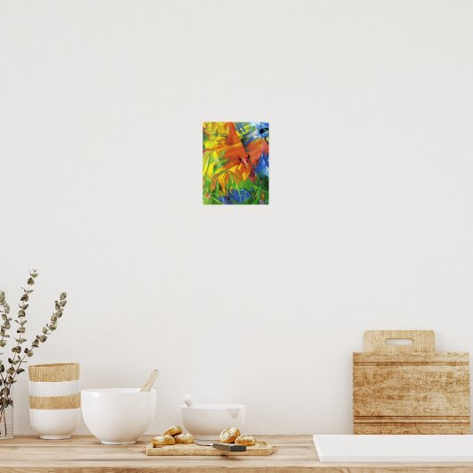 Poster Les animaux dans un paysage par Franz Marc (Cuisine)
