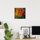 Poster Les animaux dans un paysage par Franz Marc (Bureau à domicile)