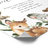Poster Les Animaux De Bois Baby shower Devinez Le Mess Do (Coin)