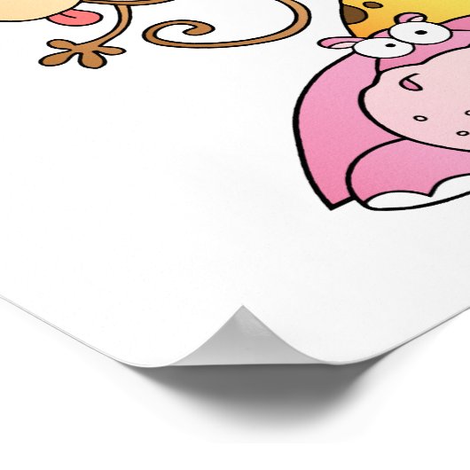 Poster Les animaux de la jungle (Coin)