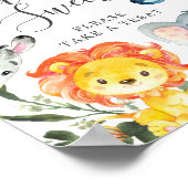 Poster Les animaux de la jungle Les bébés Baby showers so (Coin)