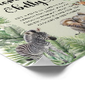 Poster Les animaux de la jungle tropicale Quelle taille a (Coin)