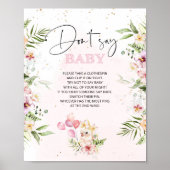 Poster Les animaux de safari floraux Ne pas dire jeu de b (Devant)