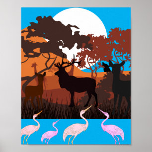 Poster Les animaux du désert