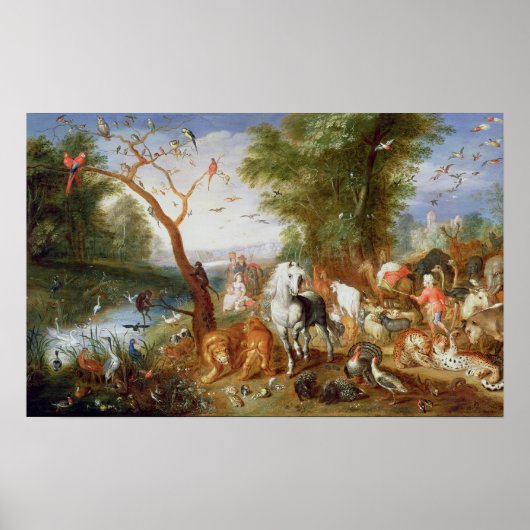 Poster Les animaux entrant dans l'arche de Noé (Devant)