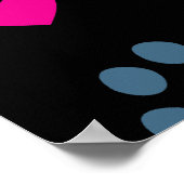 Poster Les animaux laissent des Empreintes de pattes sur  (Coin)