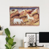 Poster Les animaux mythiques dans le désert (Bureau à domicile)