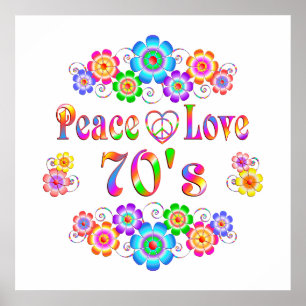 Poster les années 70 amour de paix