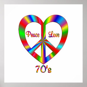 Poster les années 70 amour de paix