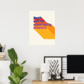 Poster les années 70 Citation Inspiration Retro Blue Red  (Bureau à domicile)