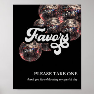 Poster les années 70 Favoriser Signal Disco Ball Party Dé