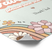 Poster les années 70 fleurie super thème rétro faveurs fê (Coin)