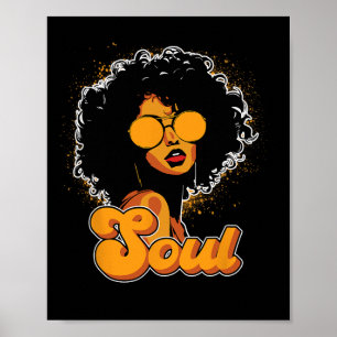 Poster les années 70 Funk Afro Femmes Soul Retro Style Vi
