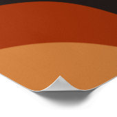 Poster Les années 70 Mariage rétro Brûlé Orange Super Bie (Coin)