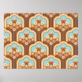 Poster les années 70 papier peint design transparent, fle (Devant)