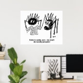 Poster Les araignées discutent de pulls lulés (Bureau à domicile)