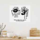 Poster Les araignées discutent de pulls lulés (Cuisine)