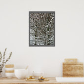 Poster Les arbres dans la neige photo hiver (Cuisine)
