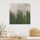 Poster Les arbres de la forêt de Foggy (Cuisine)