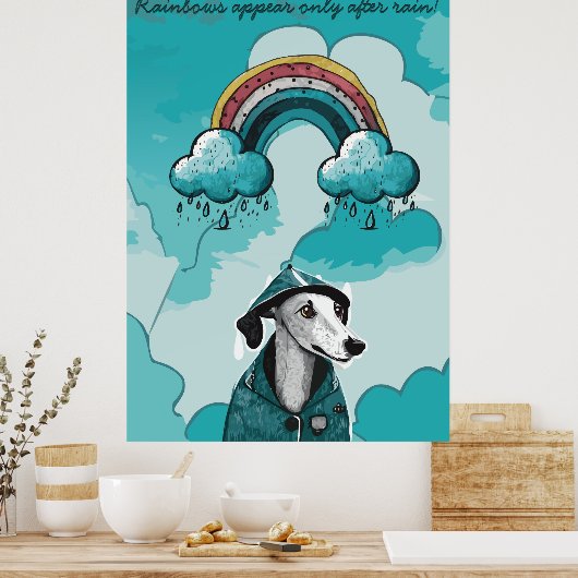 Poster Les arcs-en-ciel apparaissent seulement après la p (Cuisine)