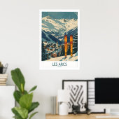 Poster Les Arcs Wall Art - France 1 (Bureau à domicile)