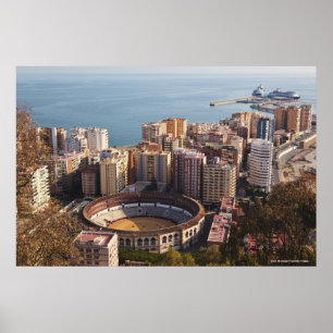 Poster Les Arènes Et Le Port De La Malagueta