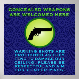 Poster Les armes cachées sont bienvenues