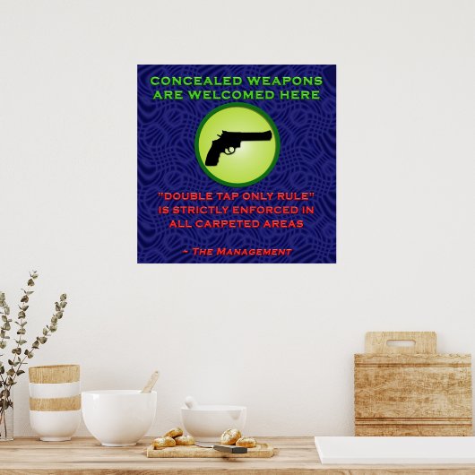Poster Les armes cachées sont les bienvenues (Cuisine)
