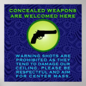 Poster Les armes cachées sont les bienvenues (Devant)