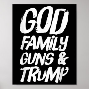 Poster Les armes de la famille Dieu & ; Trump remporte