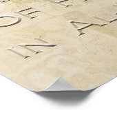 Poster Les Articles de Foi en Pierre Travertine (Coin)