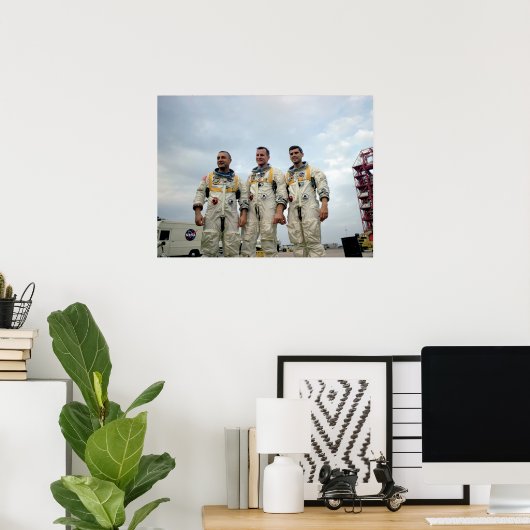 Poster Les astronautes Apollo 1 (Bureau à domicile)