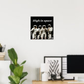 Poster Les astronautes posant avant d'aller dans l'espace (Bureau à domicile)