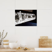 Poster Les astronautes travaillent sur la Station spatial (Cuisine)