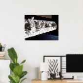 Poster Les astronautes travaillent sur la Station spatial (Bureau à domicile)