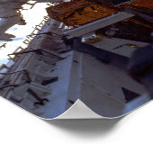 Poster Les astronautes travaillent sur le télescope spati (Coin)