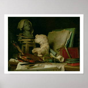 Poster Les attributs des arts, 1769 (huile sur toile)