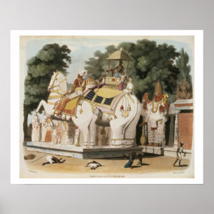 Poster Les autochtones rendent hommage à leur dirigeant, 