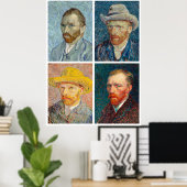 Poster Les autoportraits de Van Gogh (Bureau à domicile)