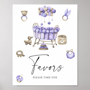 Poster Les baby showers de pépinière