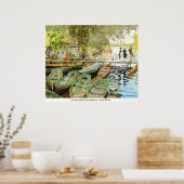 Poster Les bains de la Grenouillère par Claude Monet (Cuisine)