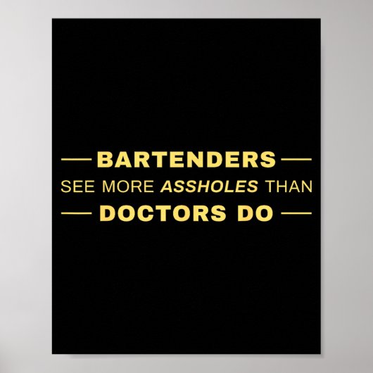Poster Les barmen voient-ils plus que les médecins (Devant)